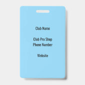 特別ゴルフイベントセキュリティパス バッジ (裏面)