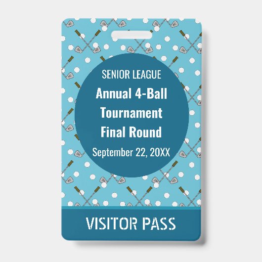 特別ゴルフイベントセキュリティパス バッジ (正面)