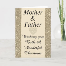 特別スタイリッシュな母と父のクリスマスカード シーズンカード