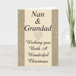 特別スタイリッシュなnan & grandadクリスマスカード シーズンカード