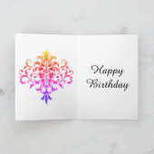 特別スタイリッシュ妻誕生日カード シーズンカード (内部)