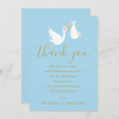 特別デリバリーありがとう赤ちゃんシャワー/散水 サンキューカード (正面/裏面)