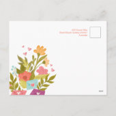 特別デリバリーかわいいキツネ&フローラバレンタインデー シーズンポストカード (裏面)