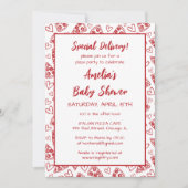 特別デリバリーイタリアンピザパーティーベビーシャワー 招待状 (正面)