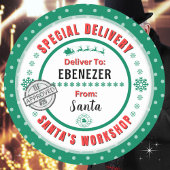特別デリバリーサンタからチャイルドブライトグリーンラベル ラウンドシール