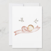 特別デリバリーストークピンク赤ちゃん女の子の赤ちゃんシャワー 招待状 (裏面)