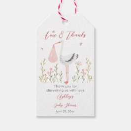 特別デリバリーストーク春ベビーシャワー ギフトタグ