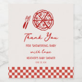 特別デリバリーピザをテーマにした赤ちゃんシャワー ワインラベル (シングルラベル)