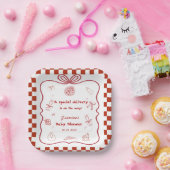 特別デリバリーピザベビーシャワーパーティー ペーパープレート (パーティー)