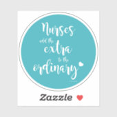 特別ナース引用文ティール(緑がかった色)のナース日 シール (シート)