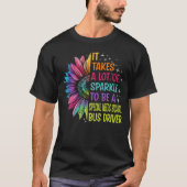 特別ニーズスクールバスドライバー輝く Tシャツ (正面)