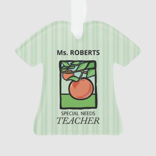 特別ニーズ先生ありがとうApple オーナメント (正面)