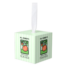 特別ニーズ先生ありがとうApple キューブオーナメント