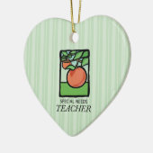 特別ニーズ先生ありがとうApple セラミックオーナメント (左)