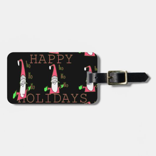 特別ハッピーホリデイズホーホホホインクスケッチサンタ ラゲッジタグ (正面横)