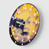 特別ハロウィーン版月旅行レトロ ラージ壁時計 (傾斜)