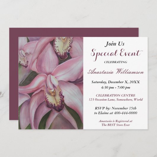 特別バースデーパーティーイベント招待状 招待状 (正面/裏面)