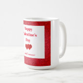 特別パーソナライズされたなバスタイリッシュレンタインデー コーヒーマグカップ (正面右)