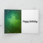 特別パーソナライズされたな年齢と名前の誕生日カード カード (内部)