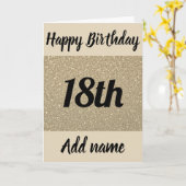 特別パーソナライズされたな18th誕生日カード カード (黄色い花)