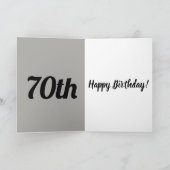 特別パーソナライズされたな70th誕生日カード カード (内部)