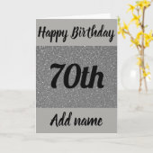 特別パーソナライズされたな70th誕生日カード カード (黄色い花)