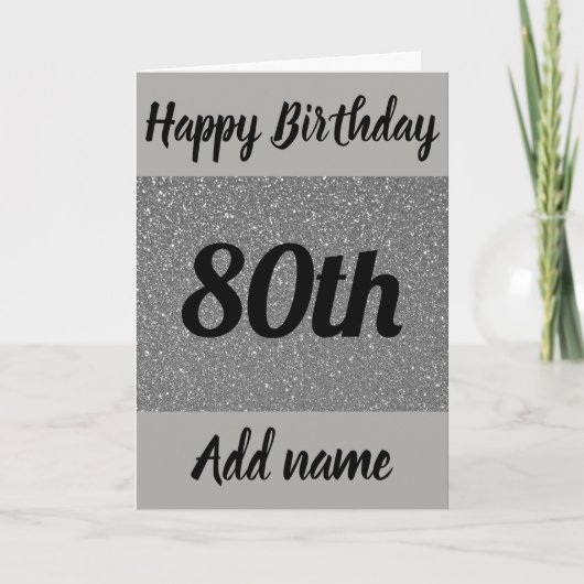特別パーソナライズされたな80th誕生日カード カード (正面)