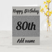特別パーソナライズされたな80th誕生日カード カード (黄色い花)