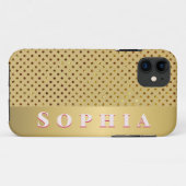 特別パーソナライズされたの時の黄金デザイン Case-Mate iPhoneケース (裏面(横))