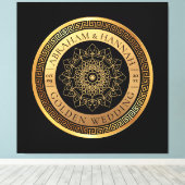 特別パーソナライズされたゴールデン結婚ズ50年 キャンバスプリント (インサイチュ (ウッドフロア))