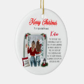 特別パーソナライズされた友最高のクリスマス セラミックオーナメント (右)