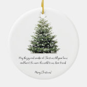 特別パーソナライズされた友最高のクリスマス セラミックオーナメント (裏面)