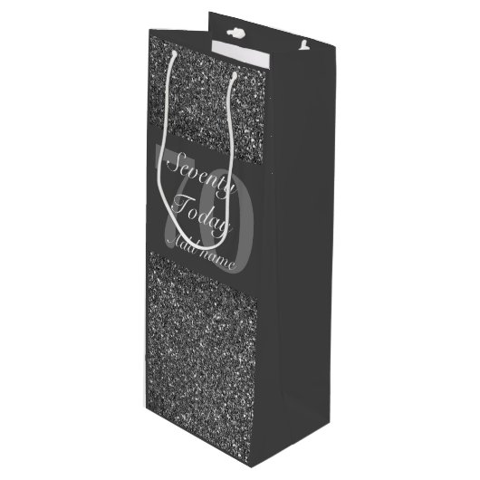 特別パーソナライズされた歳の誕生日抱き枕70日 ワインギフトバッグ (正面アングル)