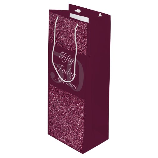 特別パーソナライズされた歳誕生日抱き枕 ワインギフトバッグ (正面アングル)