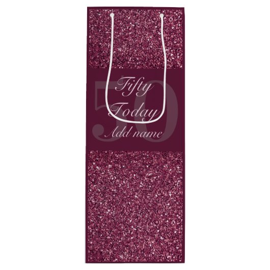 特別パーソナライズされた歳誕生日抱き枕 ワインギフトバッグ (正面)