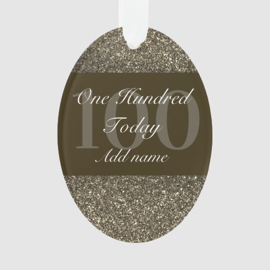 特別パーソナライズされた誕生日オーナメントギフト100th オーナメント (正面)