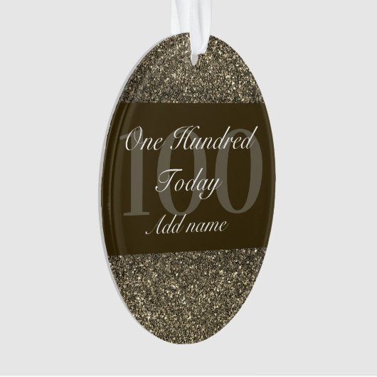 特別パーソナライズされた誕生日オーナメントギフト100th オーナメント (正面)