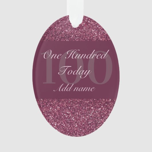 特別パーソナライズされた誕生日オーナメントギフト100th オーナメント (正面)