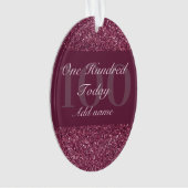 特別パーソナライズされた誕生日オーナメントギフト100th オーナメント (正面)