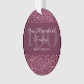 特別パーソナライズされた誕生日オーナメントギフト100th オーナメント (正面)