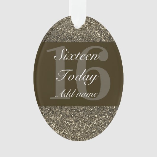 特別パーソナライズされた誕生日オーナメントギフト16th オーナメント (正面)