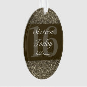 特別パーソナライズされた誕生日オーナメントギフト16th オーナメント (正面)