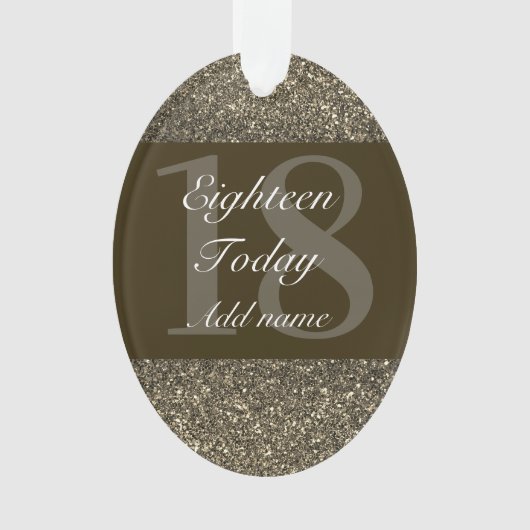 特別パーソナライズされた誕生日オーナメントギフト18th オーナメント (正面)
