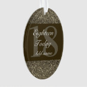 特別パーソナライズされた誕生日オーナメントギフト18th オーナメント (正面)