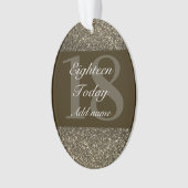 特別パーソナライズされた誕生日オーナメントギフト18th オーナメント (正面)