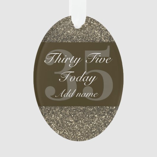 特別パーソナライズされた誕生日オーナメントギフト35日 オーナメント (正面)