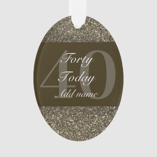 特別パーソナライズされた誕生日オーナメントギフト40th オーナメント (正面)