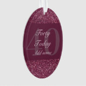 特別パーソナライズされた誕生日オーナメントギフト40th オーナメント (正面)