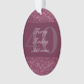 特別パーソナライズされた誕生日オーナメントギフト40th オーナメント (正面)