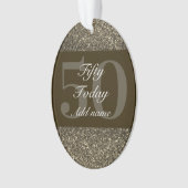 特別パーソナライズされた誕生日オーナメントギフト50th オーナメント (正面)